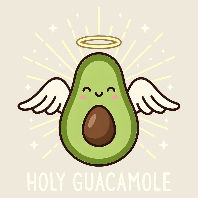 Holy Guacamole Cute Avocado Angel