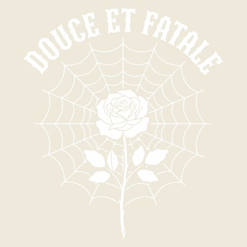 Rose au centre du Web araignée