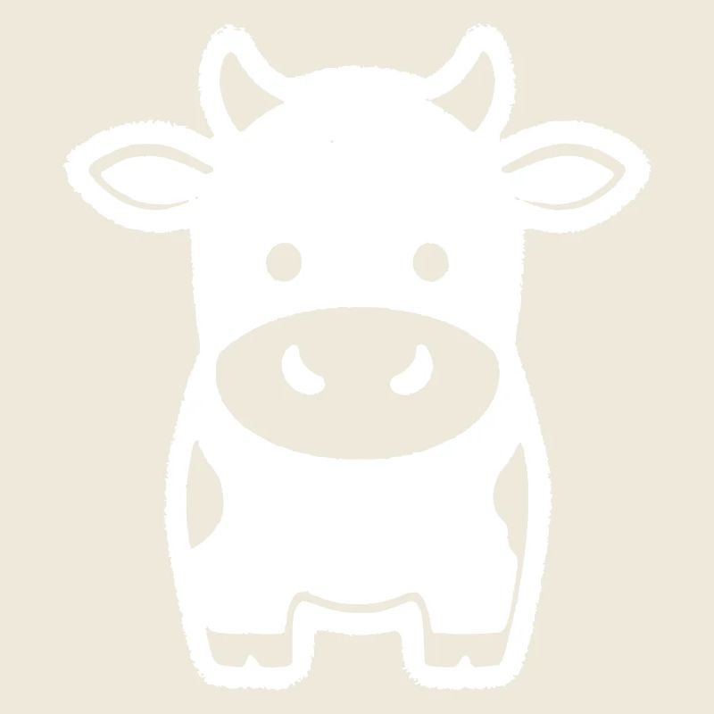 Kuh Stehend Comic Milchkuh Icon