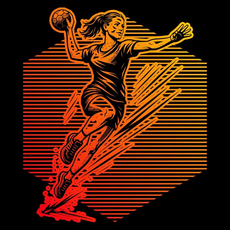 Conception compacte de handball pour le handball féminin
