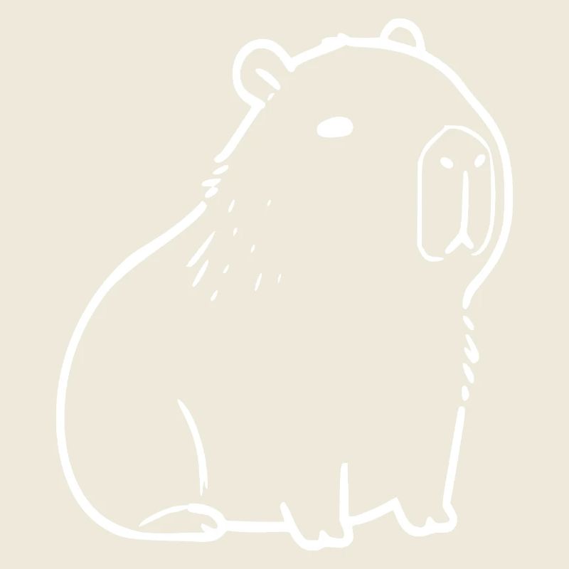 Capybara capybara blanc