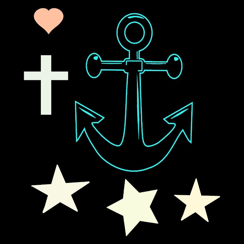 Glowing Anchor with Stars
