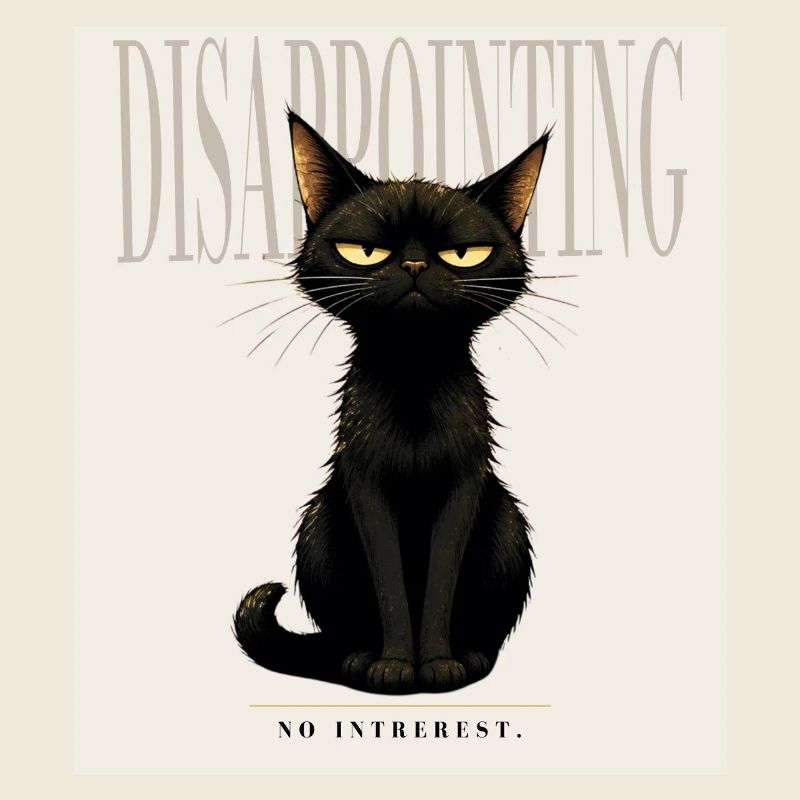 Disappointing. – Sarcastic Black Cat Design