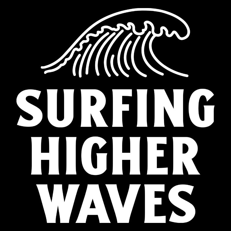 Chemise Surfing Higher Waves