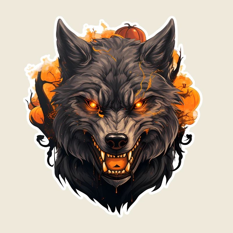 Wolf Autumn Halloween 3
