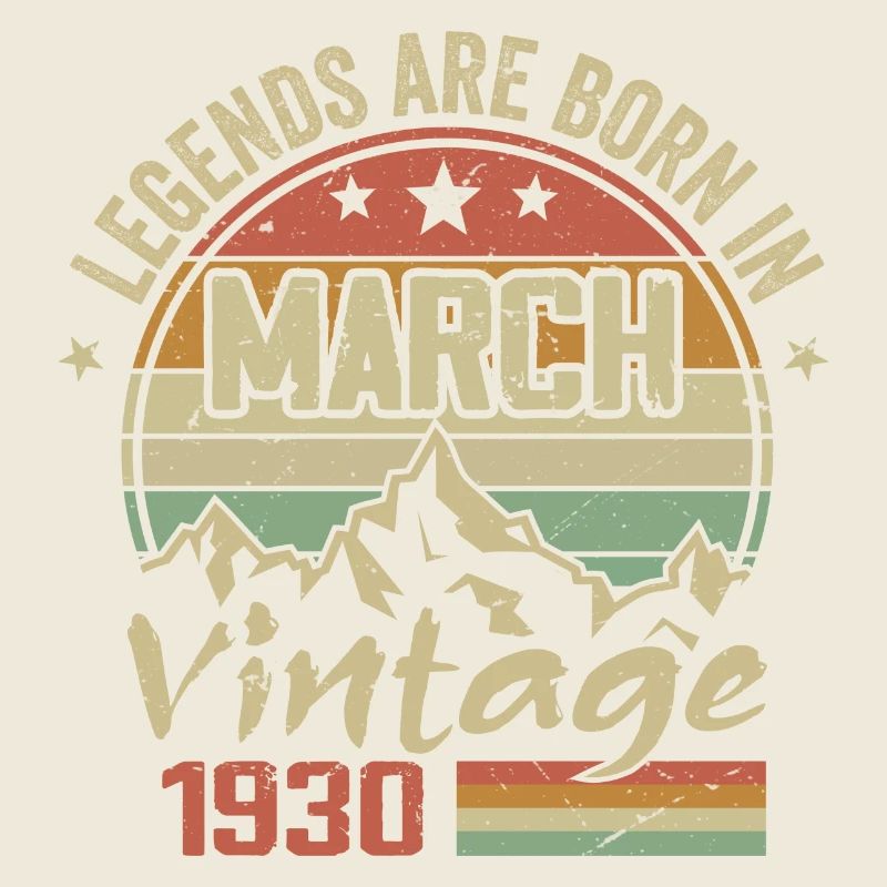 Legenden wurden im März 1930 geboren Vintage-Geschenk