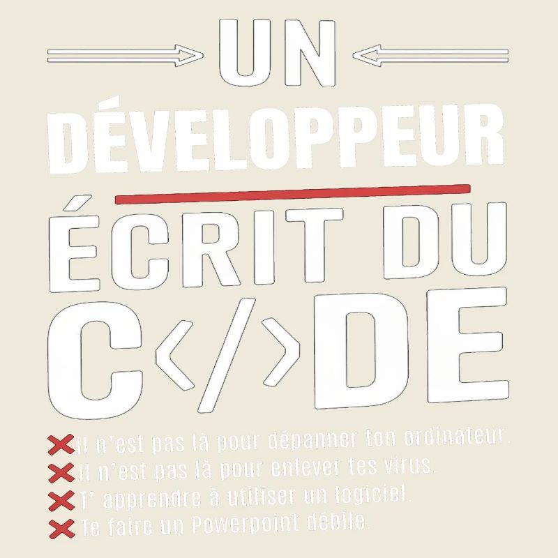 Un développeur écrit du code humour programmation