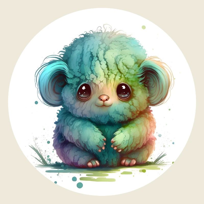 Tier Affe fantasy und niedlich