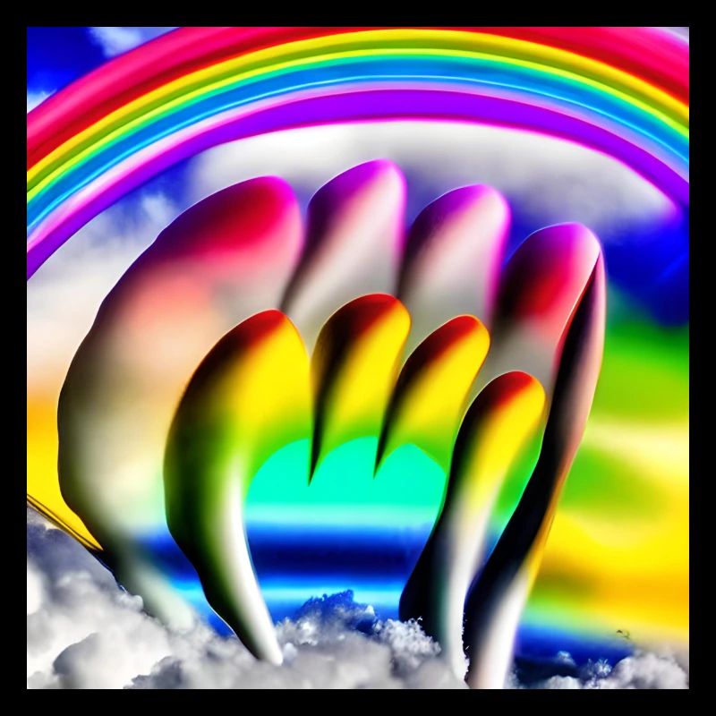 rainbow in sunny day