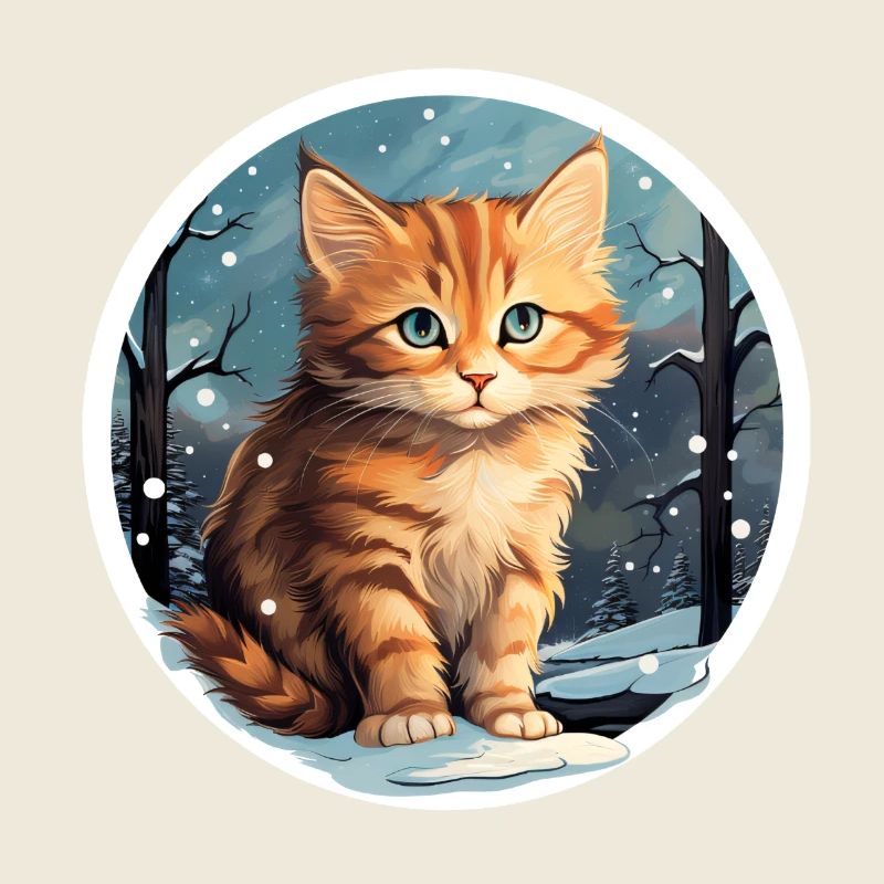 Cat in the snow