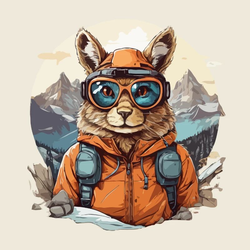 Squirrel Cool avec des lunettes de ski à Bergen