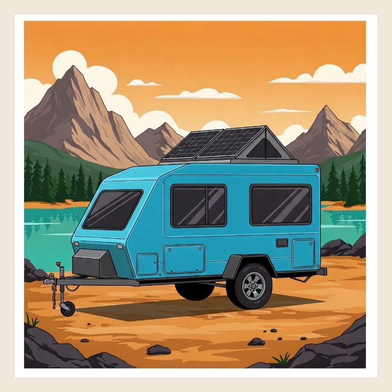 Camping à la montagne, nature, liberté