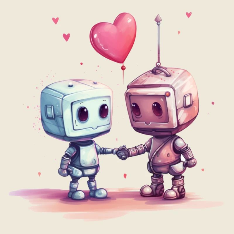 Roboter verliebt