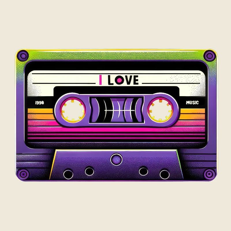 Mixtape rétro néon