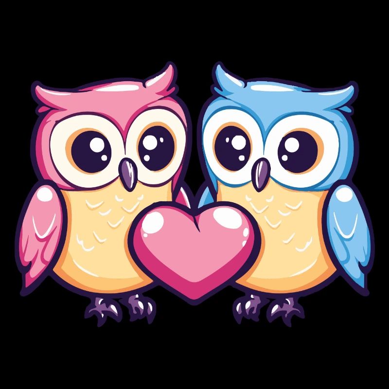 Eule Paar Liebe Valentinstag