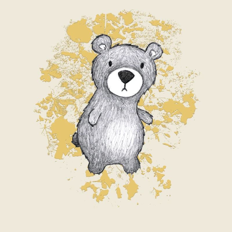 Bär mit honiggelben Blättern