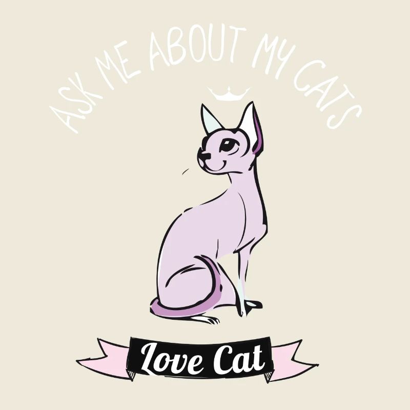 Cat miez rose AskMe mignon dessin de la hanche