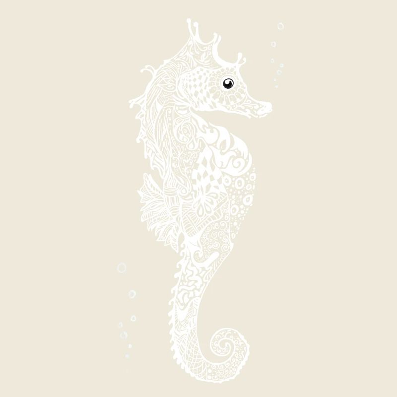 Hippocampe dessin mandala mer mignon vous aimez