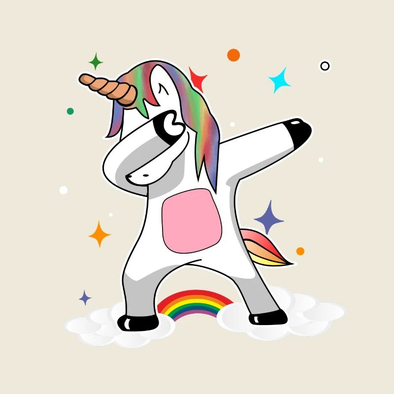 Rainbow Dabbing Unicorn