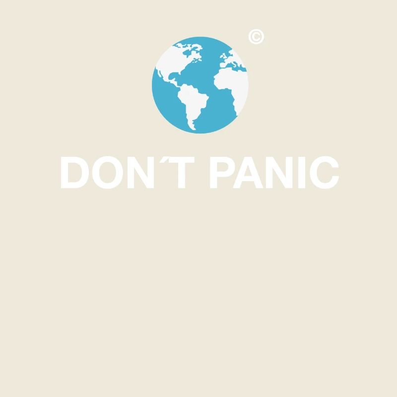 dont panic Earth planet hitchhiker's galaxy climate wall