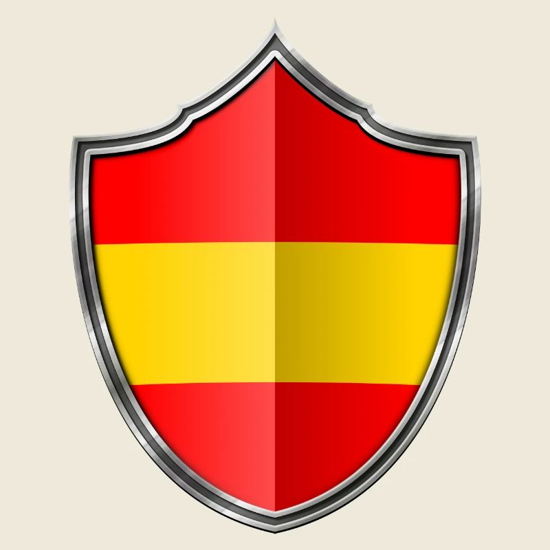 Spanien Flagge Wappen Silber 015