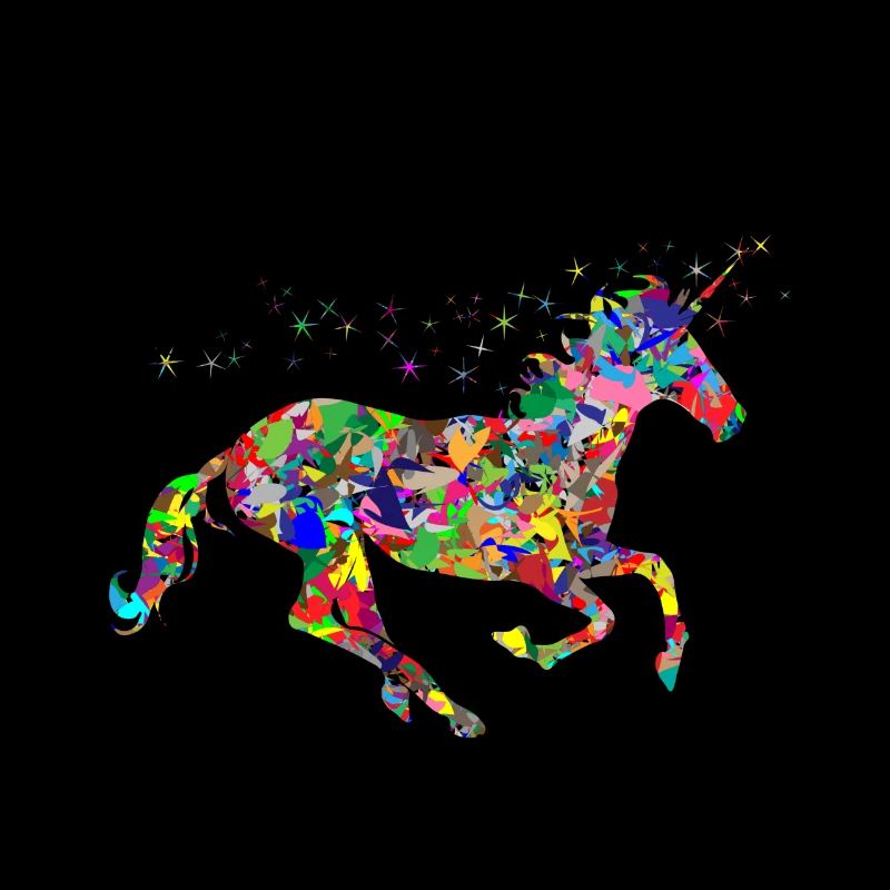 Magisches Glitzer Muster Einhorn mit Sternstaub