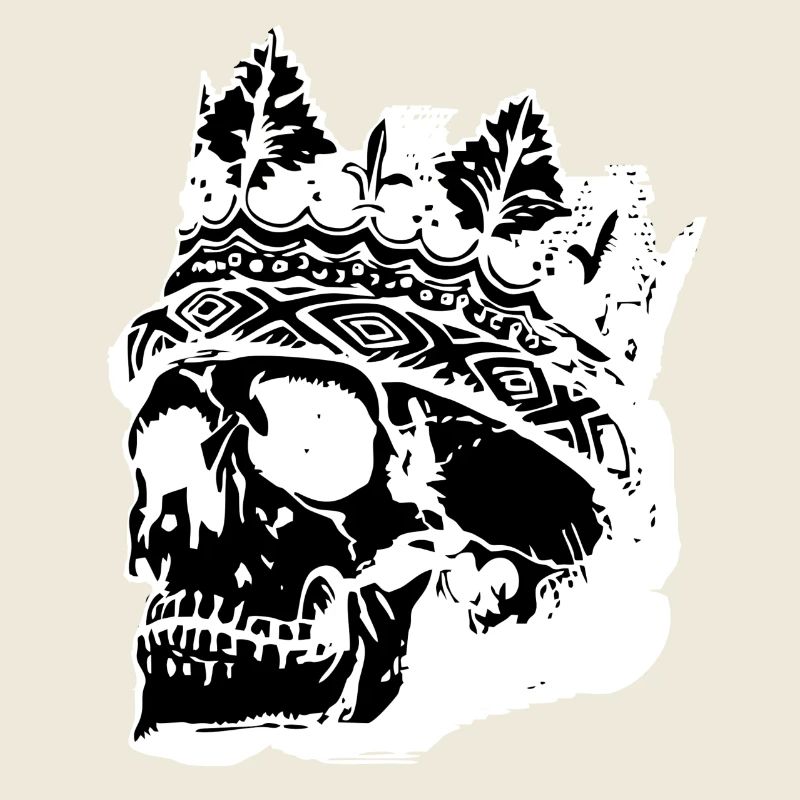 Skull with crown
