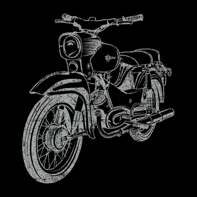 Simson Star Vintage Lineart Silhouette