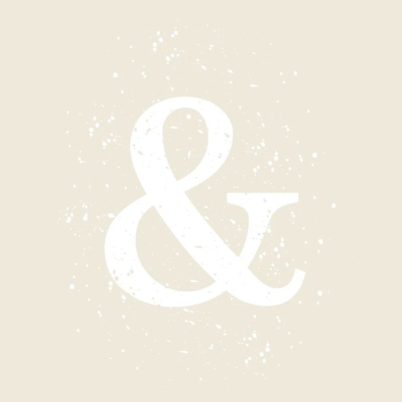 Ampersand grunge effect & ET sign