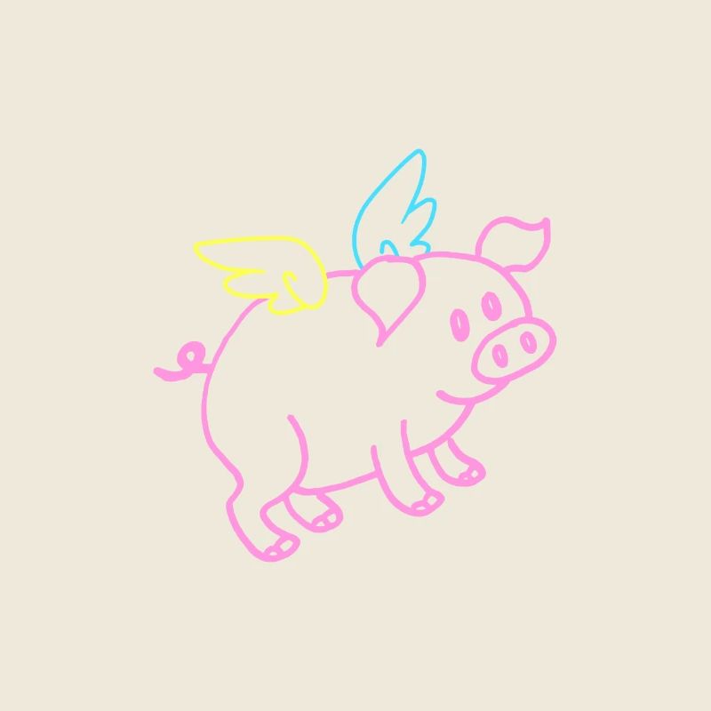 Volant cochon Tshirt cadeau drôle