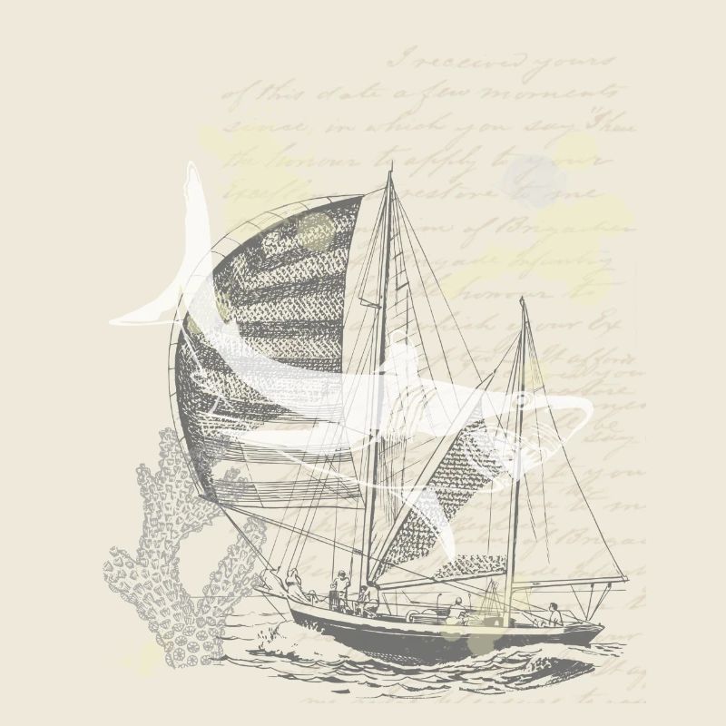 Requin design vintage steampunk nautique