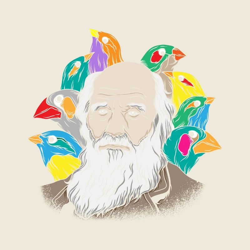Charles Darwin Portrait Geschenk Evolution