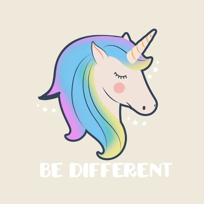 Sei ein anderes Einhorn