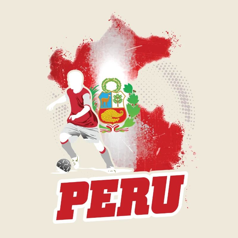 Fußball Fußball Peru Flagge