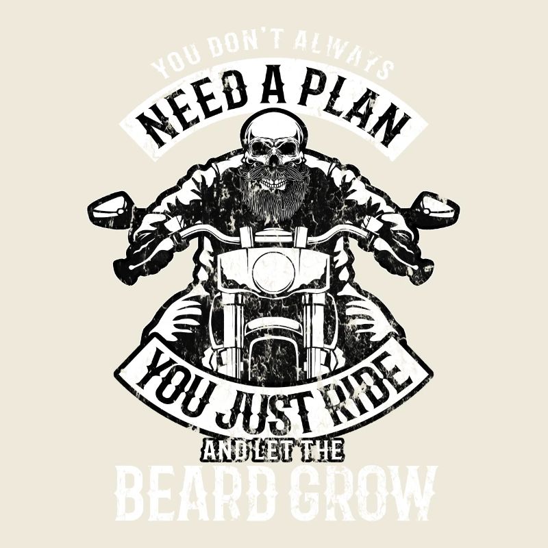 Motorrad Motorradfahrer Biker Bart Geschenkidee