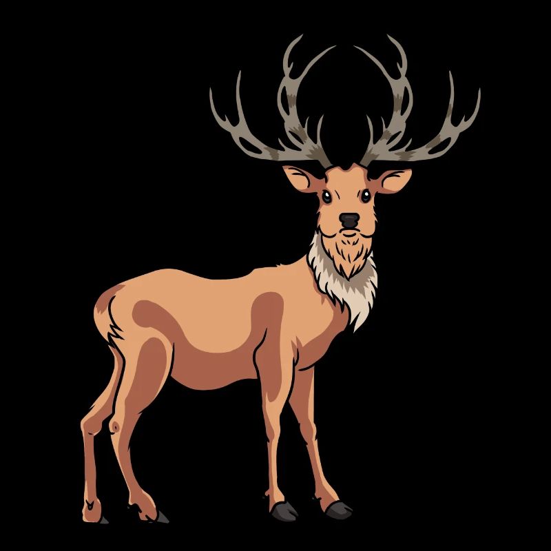 Epischer Hirsch Rotwild Geweih Wild