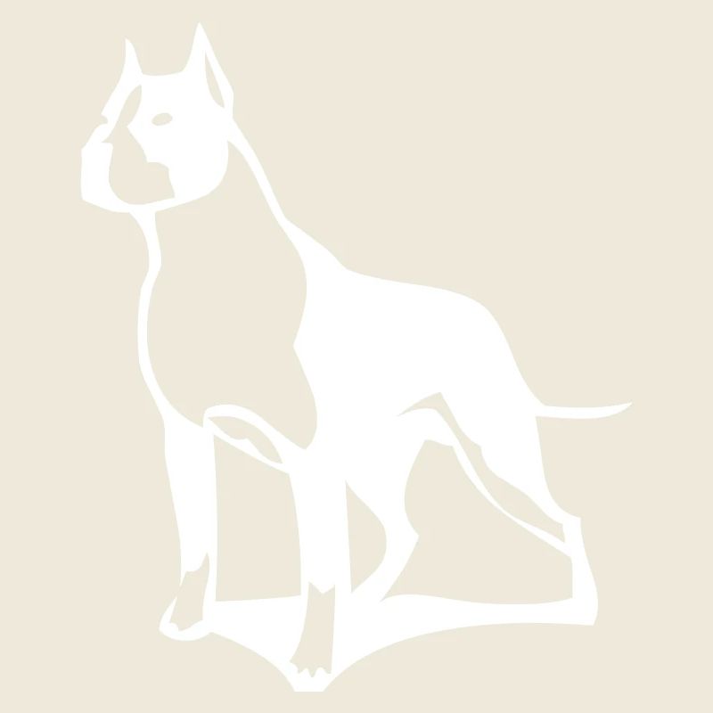 Ein Pitbull, der sein Territorium schützt