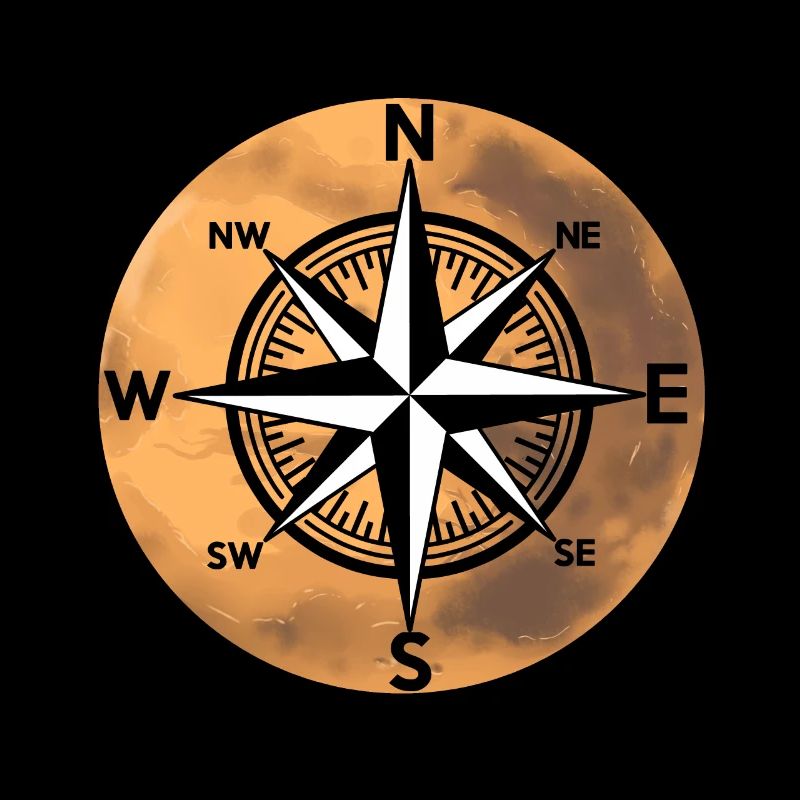 Compass wind rose nautical planet universe