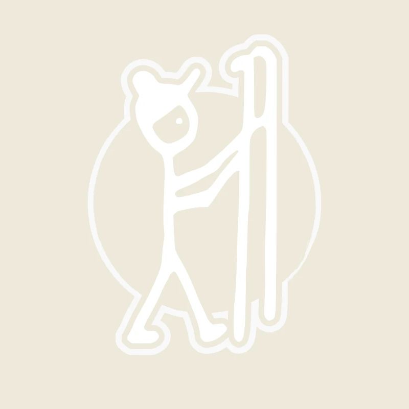 Funny skier skiing