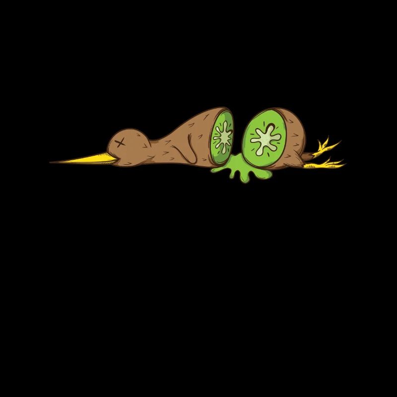 Oiseau kiwi coupé comme un kiwi