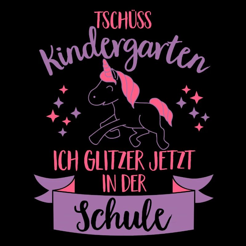 Tschüss Kindergarten Einhorn Einschulung