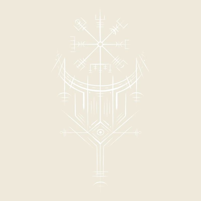 Vegvisir Runen Kompass - Germanen Kelten Wikinger