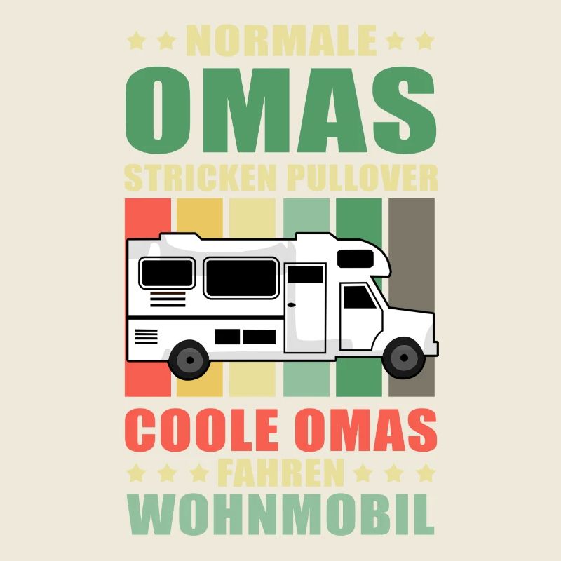 Normale Omas stricken - Camping Wohnmobil Oma