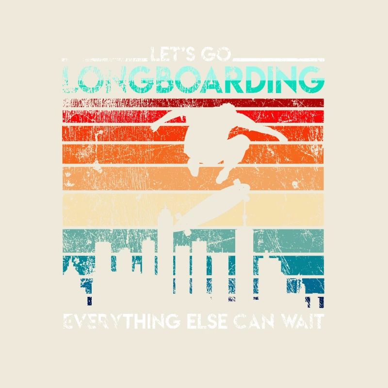 Longboarder rétro longboard