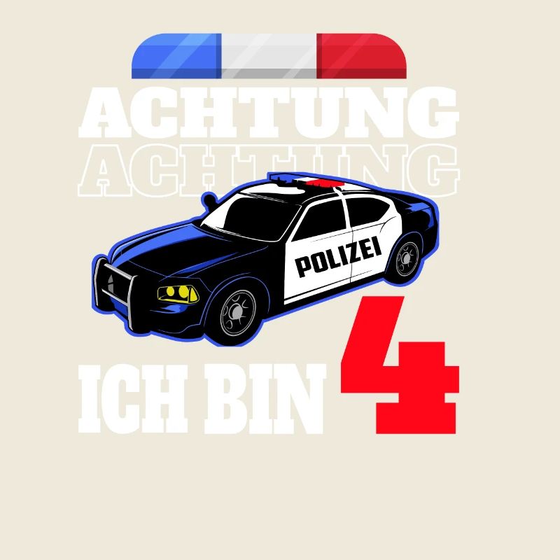 4 Geburtstag Polizei Polizeiauto Junge Geschenk