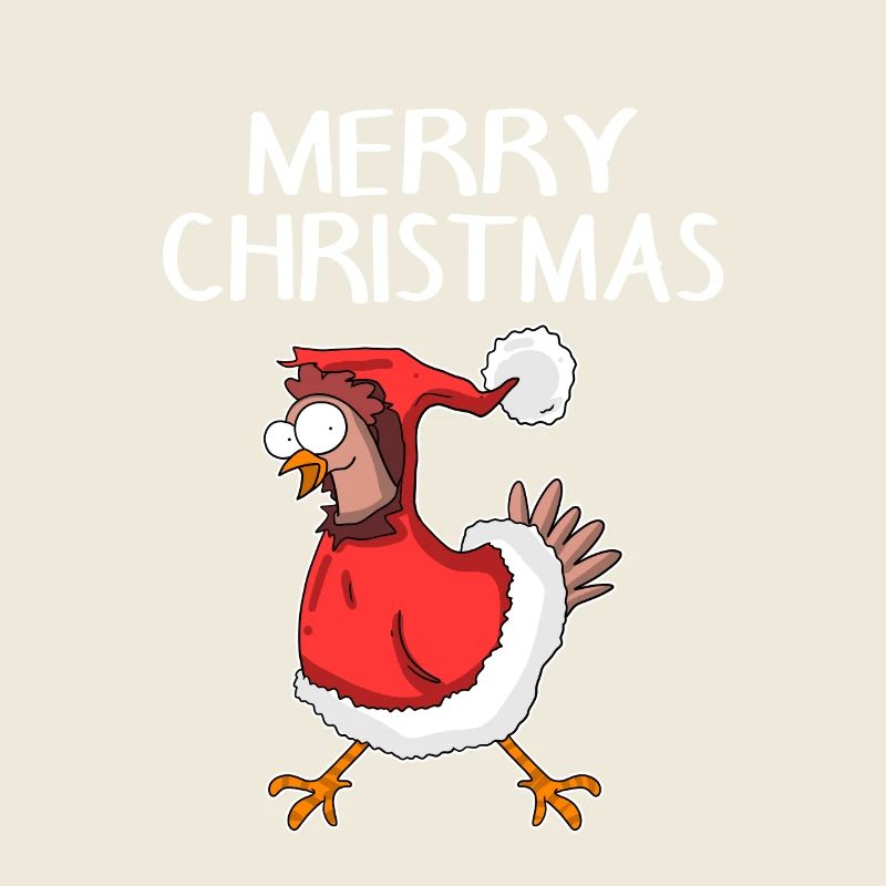 Christmas Chicken Merry Christmas
