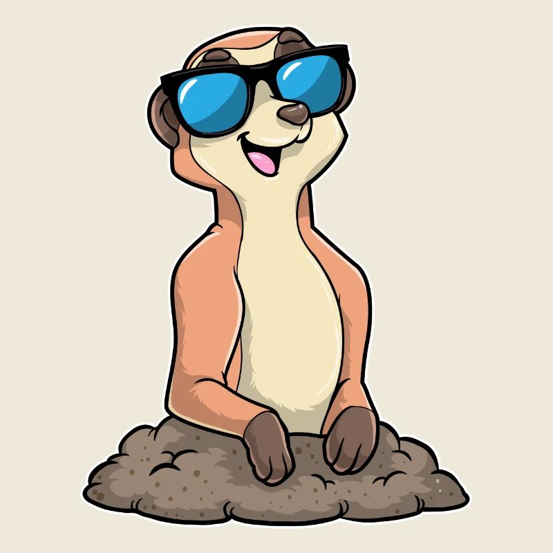 Erdmännchen mit Brille