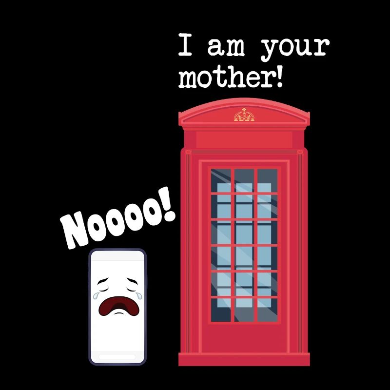 Cabine téléphonique smartphone je suis ta mère! Nooooo!