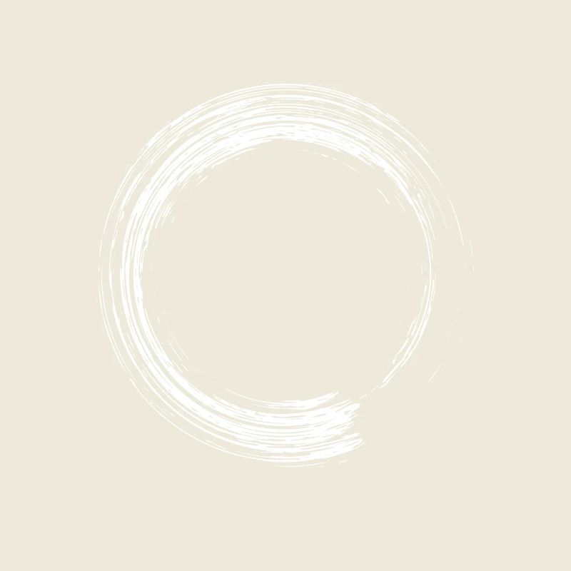 Circle design brush icon white