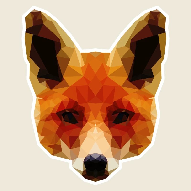 Renard polygonal orange